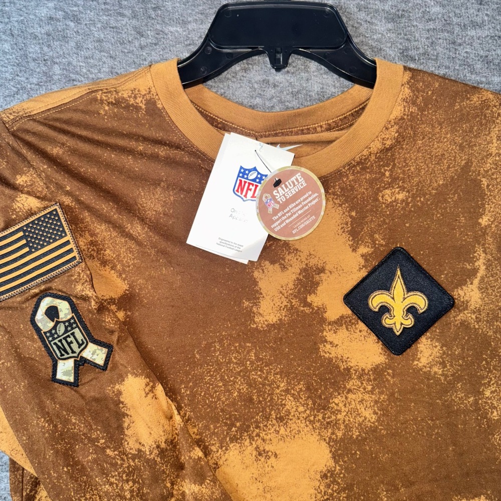 New Orleans Saints Nike NFL Salute to Service Long Sleeve T Shirt Mens Small NEW